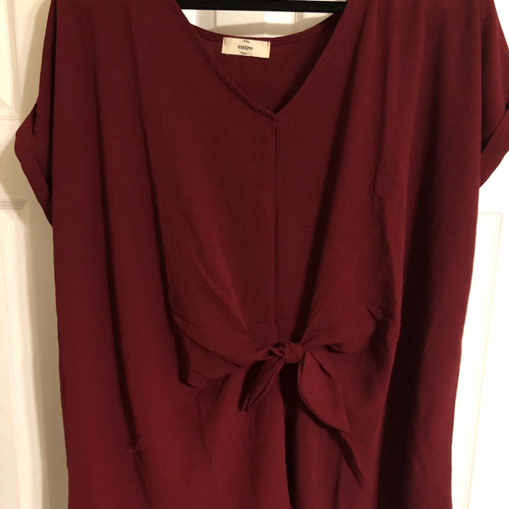 Wine dressy top